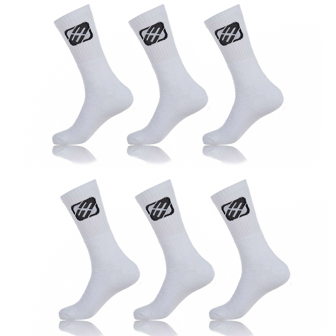 Lot de 6 paires de chaussettes tennis freegun garçon blanc (photo) Lot de 6 paires de chaussettes tennis freegun garçon blanc (photo)