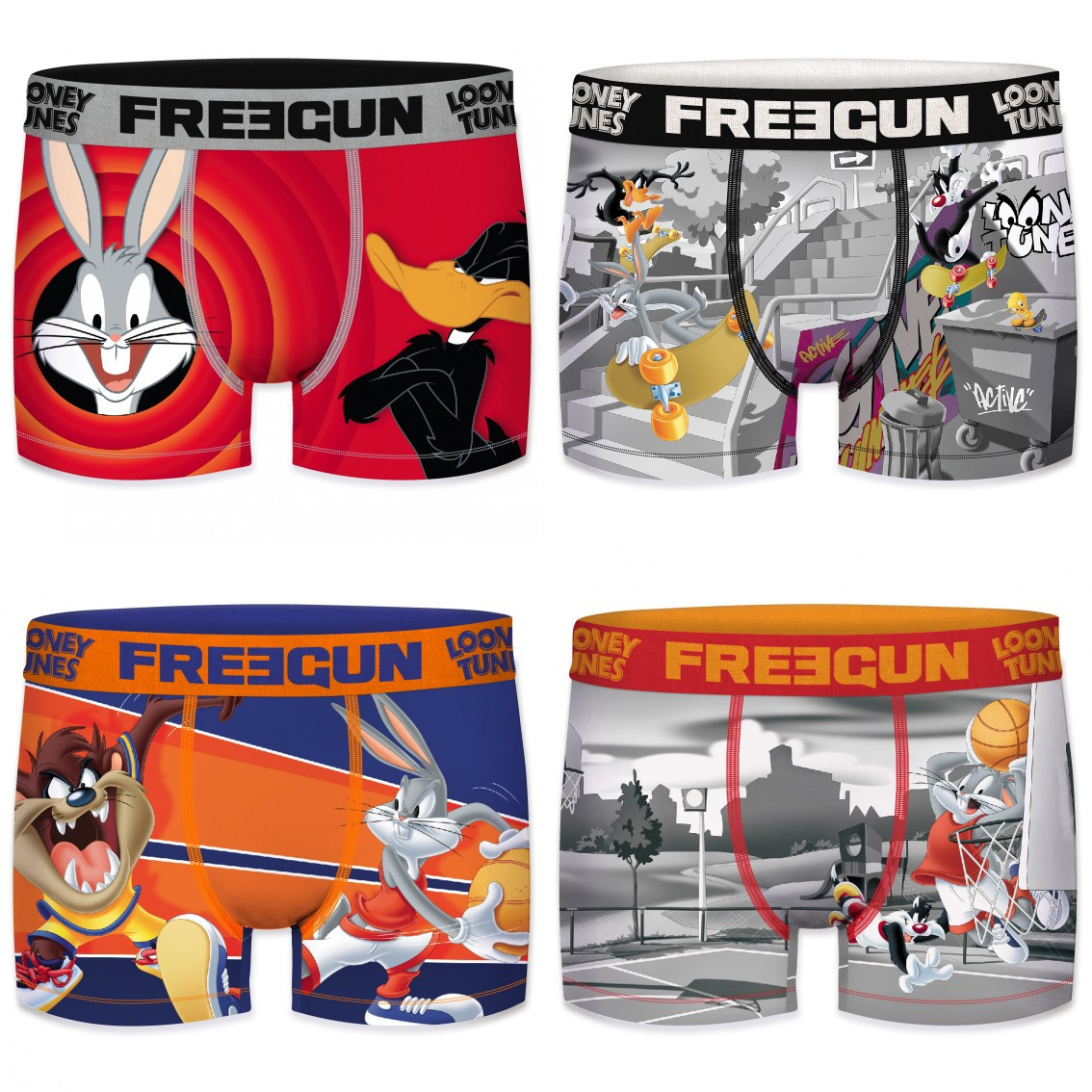 Lot de 4 boxers garçon looney tunes (photo) Lot de 4 boxers garçon looney tunes (photo)