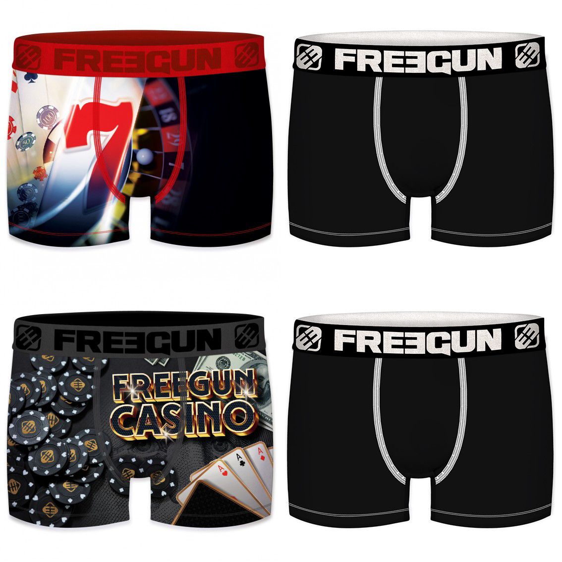 Lot de 4 boxers homme seven (photo) Lot de 4 boxers homme seven (photo)