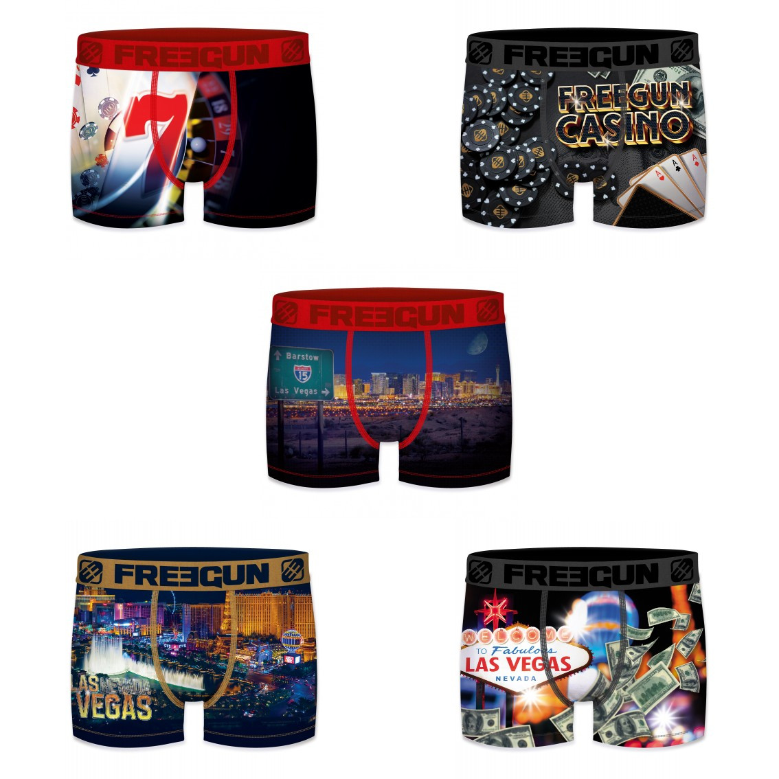 Lot de 5 boxers garçon seven (photo) Lot de 5 boxers garçon seven (photo)