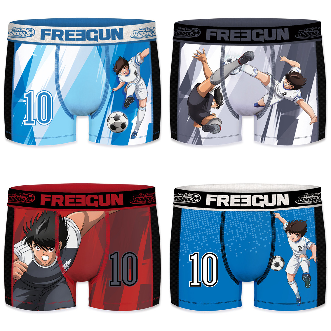 Lot de 4 boxers garçon aktiv captain tsubasa (photo) Lot de 4 boxers garçon aktiv captain tsubasa (photo)
