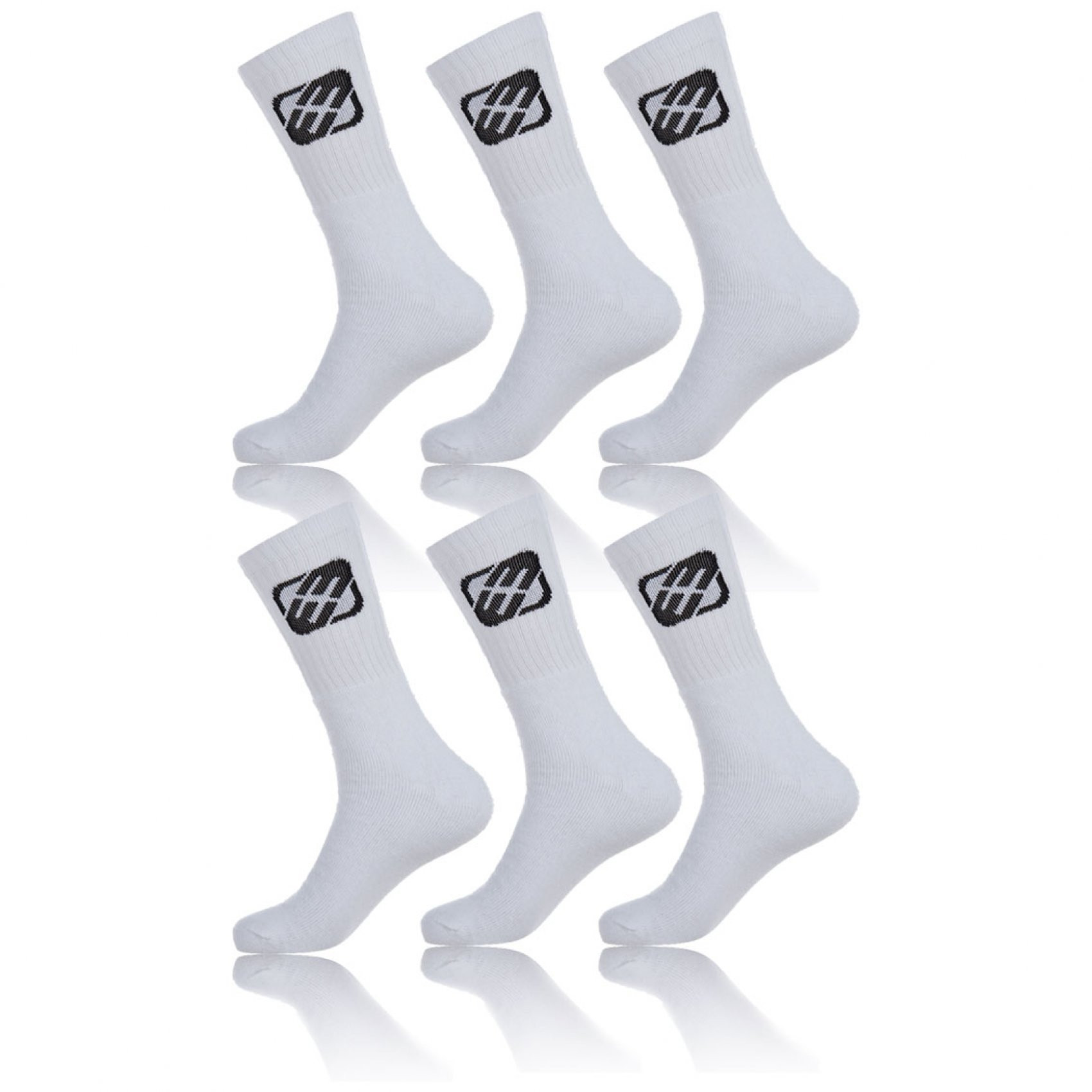 Lot de 6 paires de chaussettes tennis freegun homme blanc (photo) Lot de 6 paires de chaussettes tennis freegun homme blanc (photo)