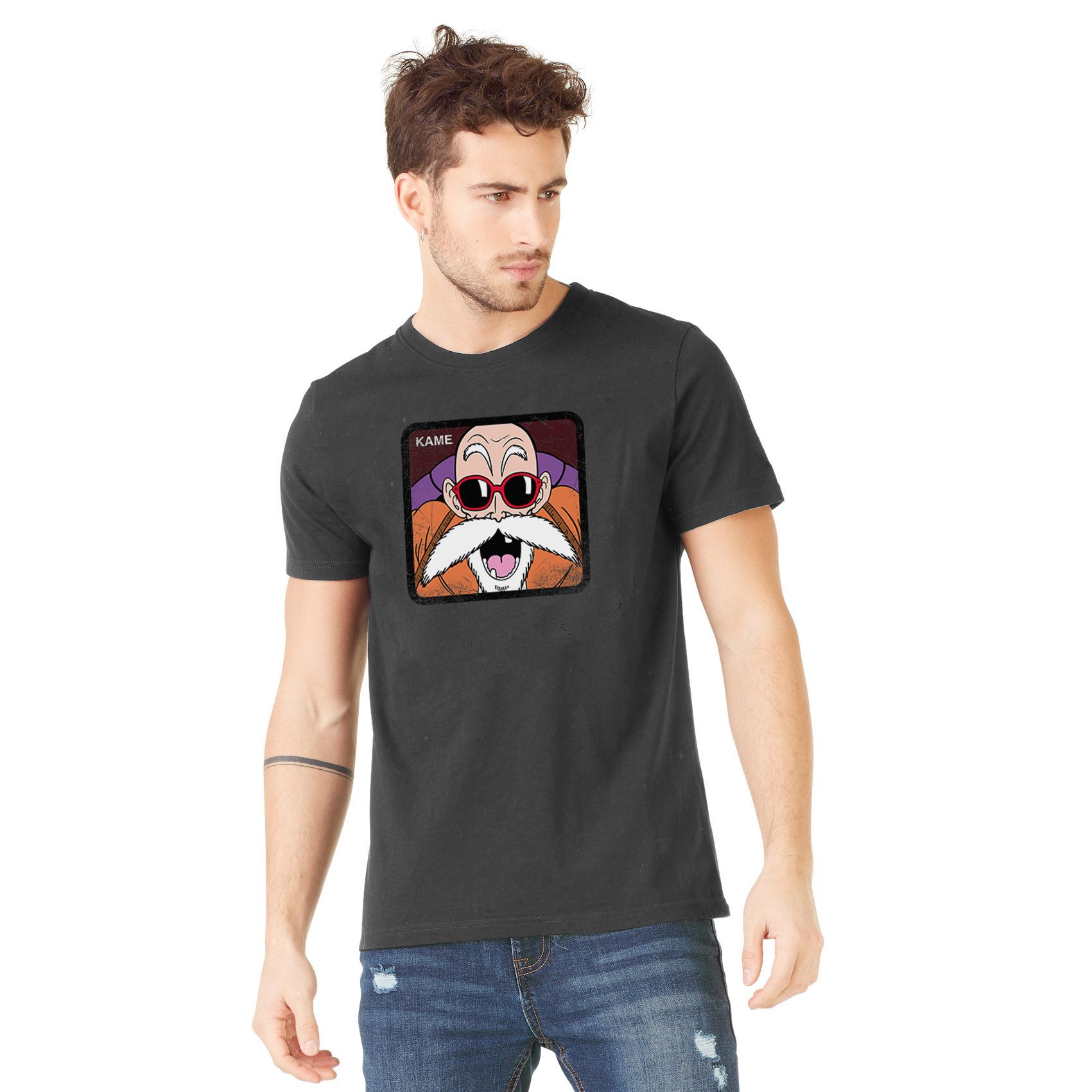 T-shirt homme dragon ball z kame gris (photo) T-shirt homme dragon ball z kame gris