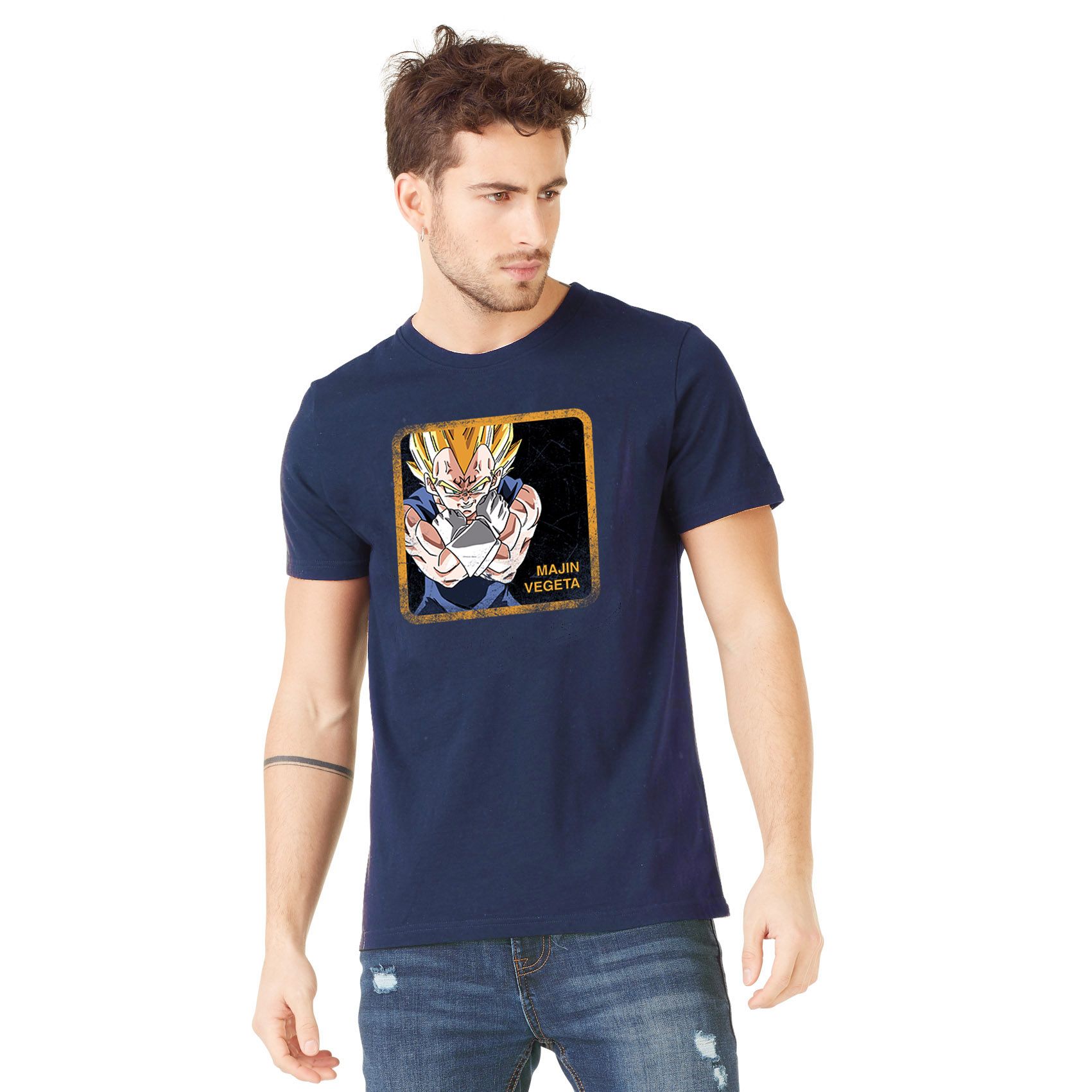 T-shirt homme dragon ball z majin vegeta bleu (photo) T-shirt homme dragon ball z majin vegeta bleu