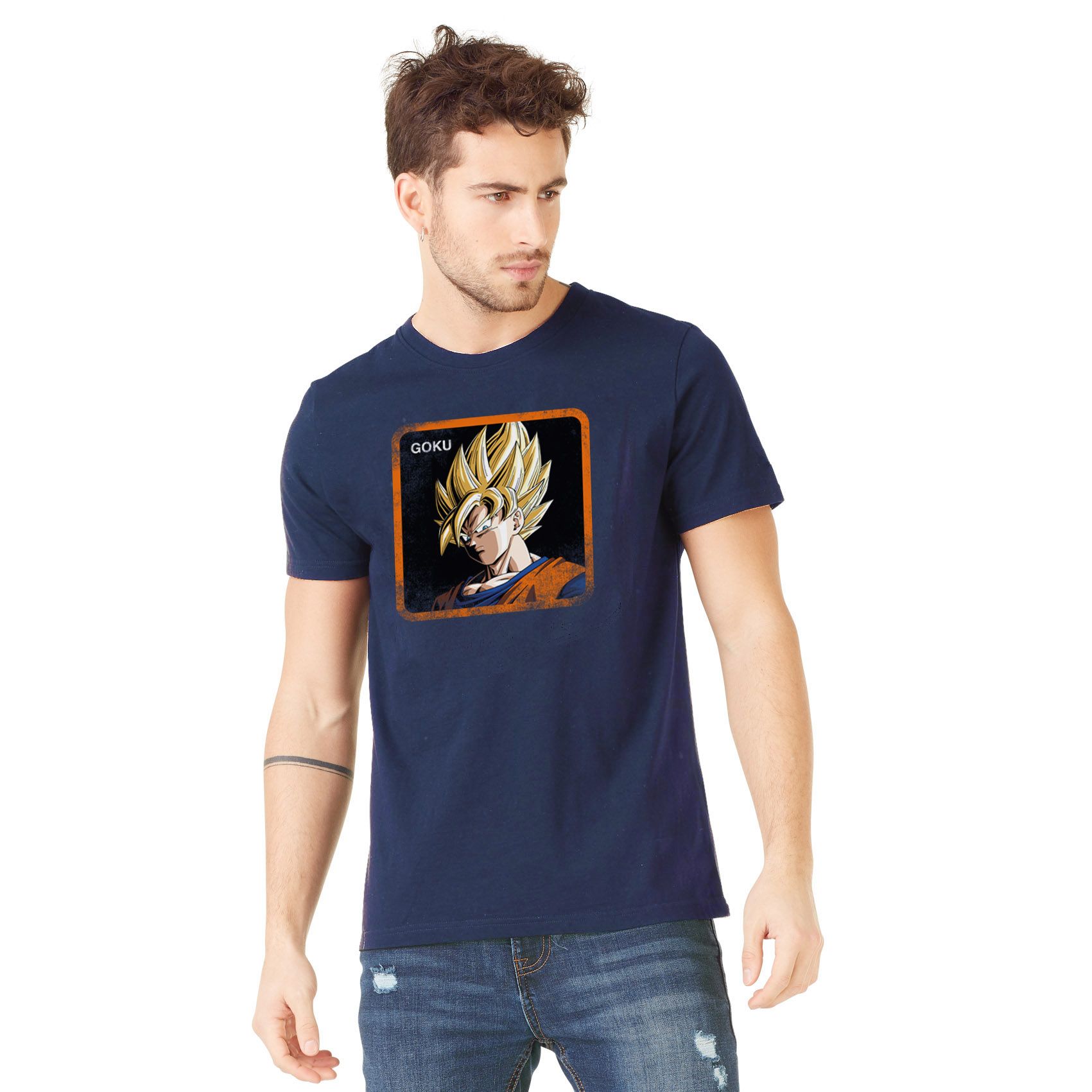 T-shirt homme dragon ball z goku bleu (photo) T-shirt homme dragon ball z goku bleu