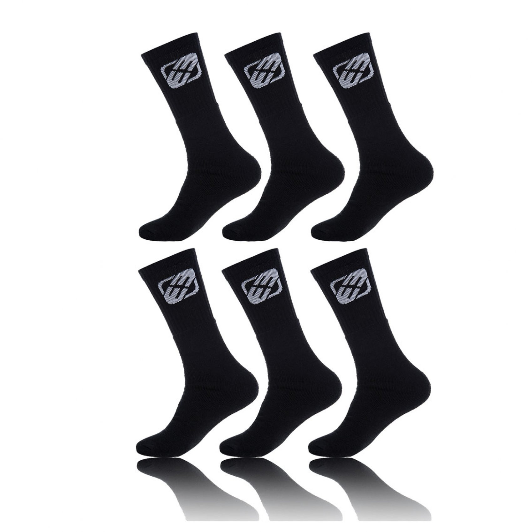 Lot de 6 paires de chaussettes tennis freegun homme noir (photo) Lot de 6 paires de chaussettes tennis freegun homme noir (photo)