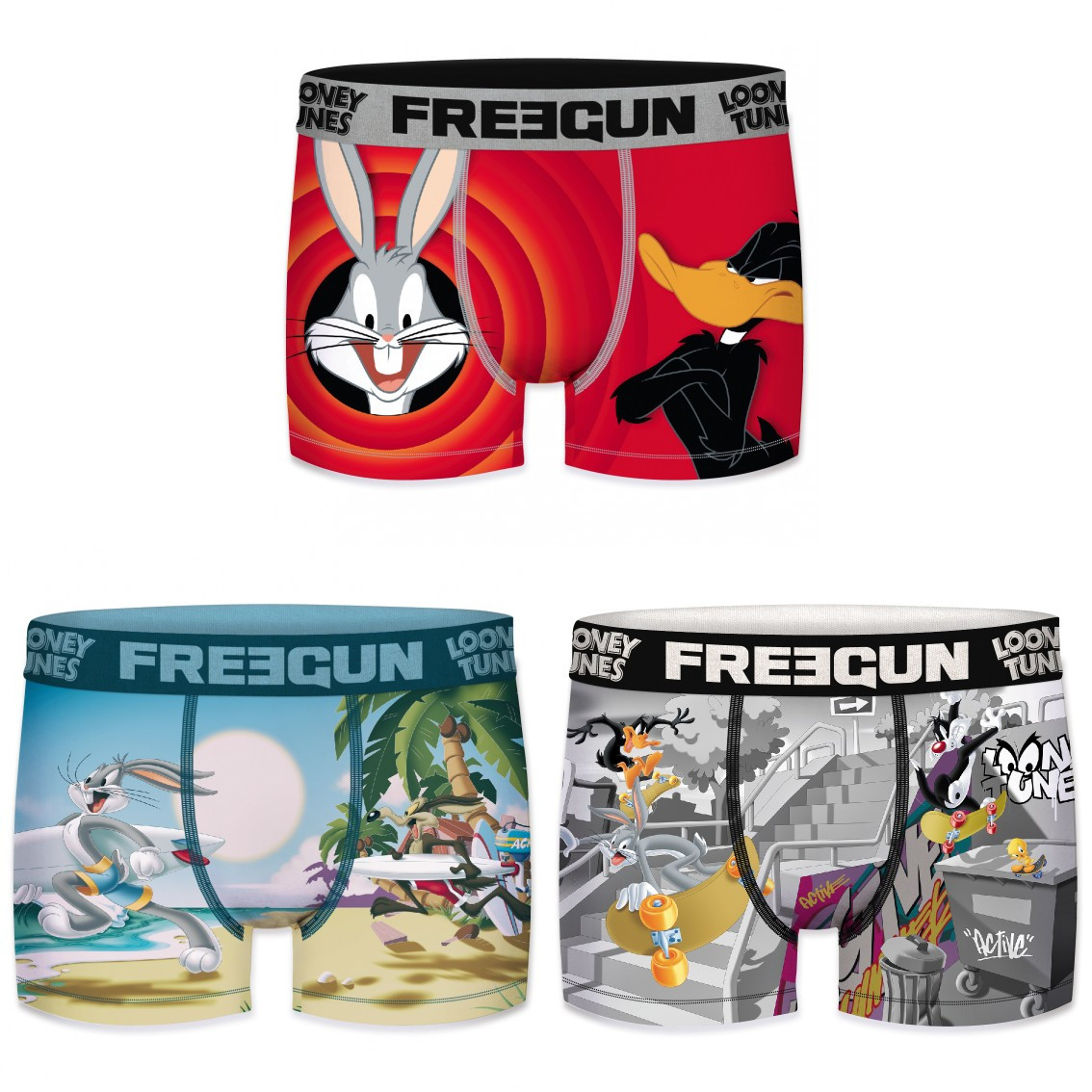 Lot de 3 boxers freegun garçon looney tunes g2 (photo) Lot de 3 boxers freegun garçon looney tunes g2 (photo)