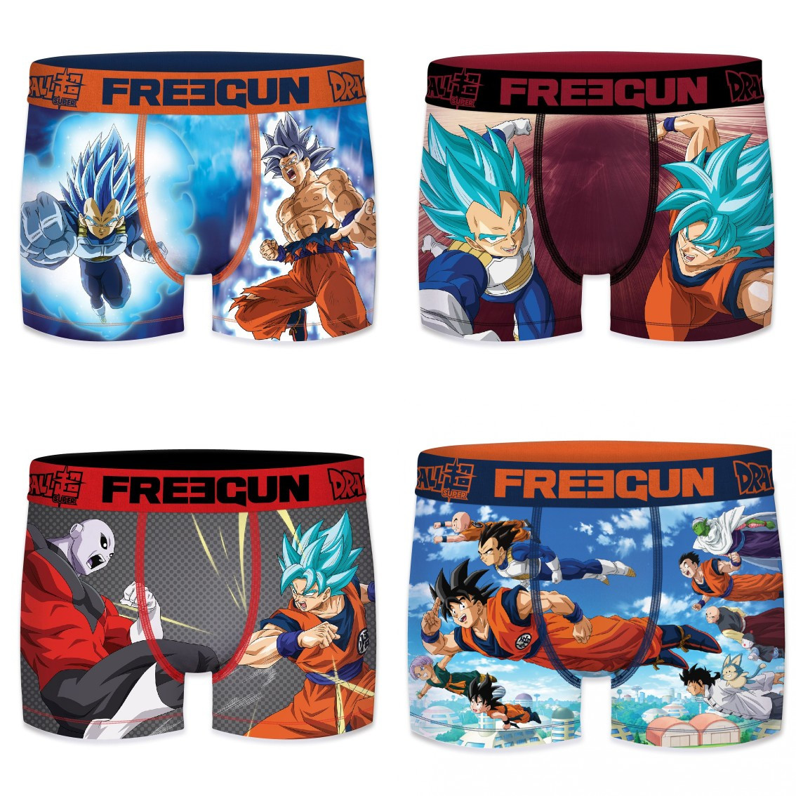 Lot de 4 boxers garçon dragon ball super (photo) Lot de 4 boxers garçon dragon ball super (photo)