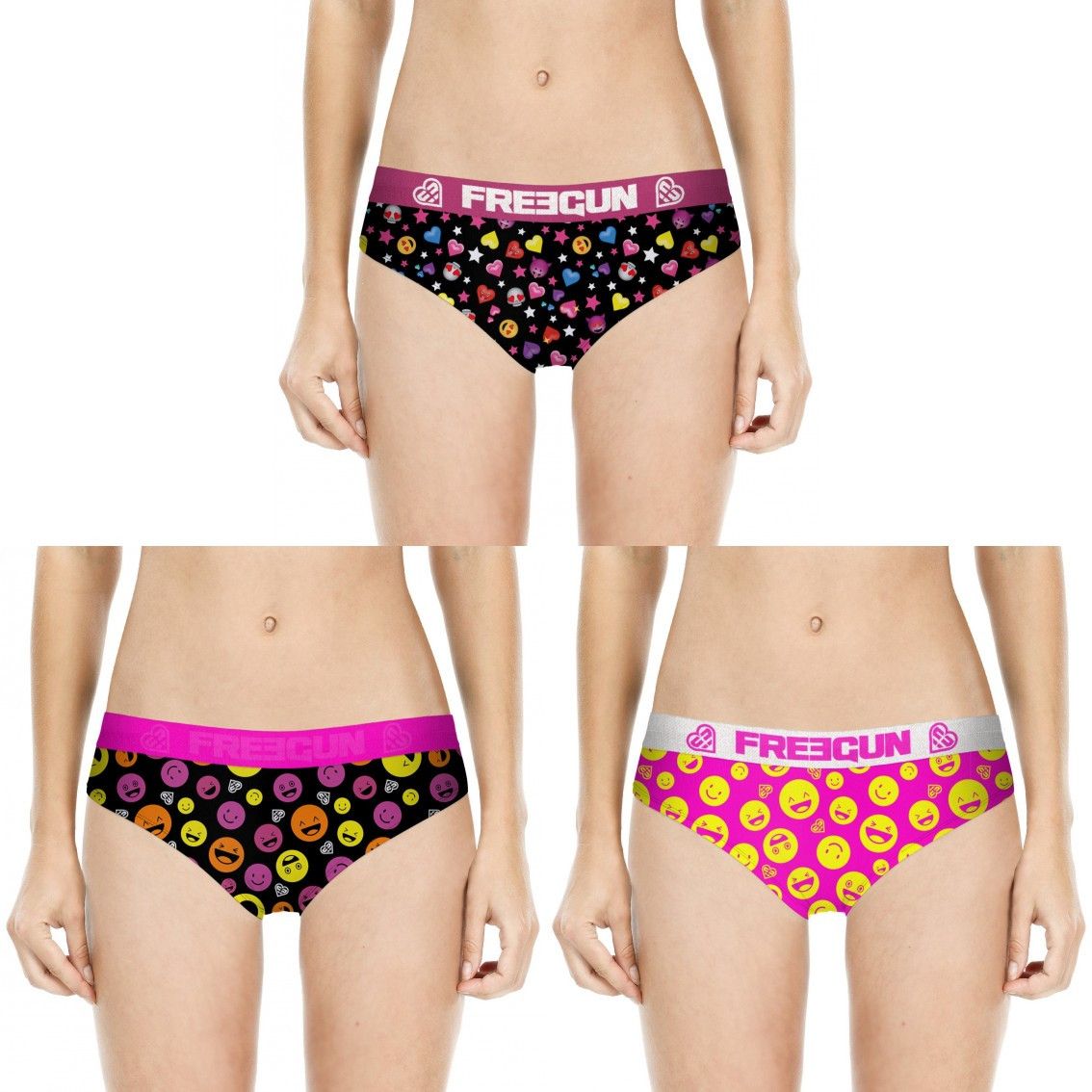 Lot de 3 boxers femme emotik (photo) Lot de 3 boxers femme emotik (photo)