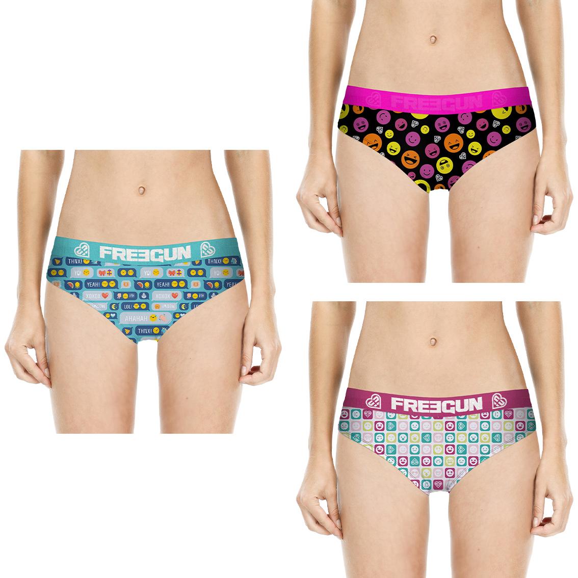 Lot de 3 boxers freegun fille emotik (photo) Lot de 3 boxers freegun fille emotik (photo)
