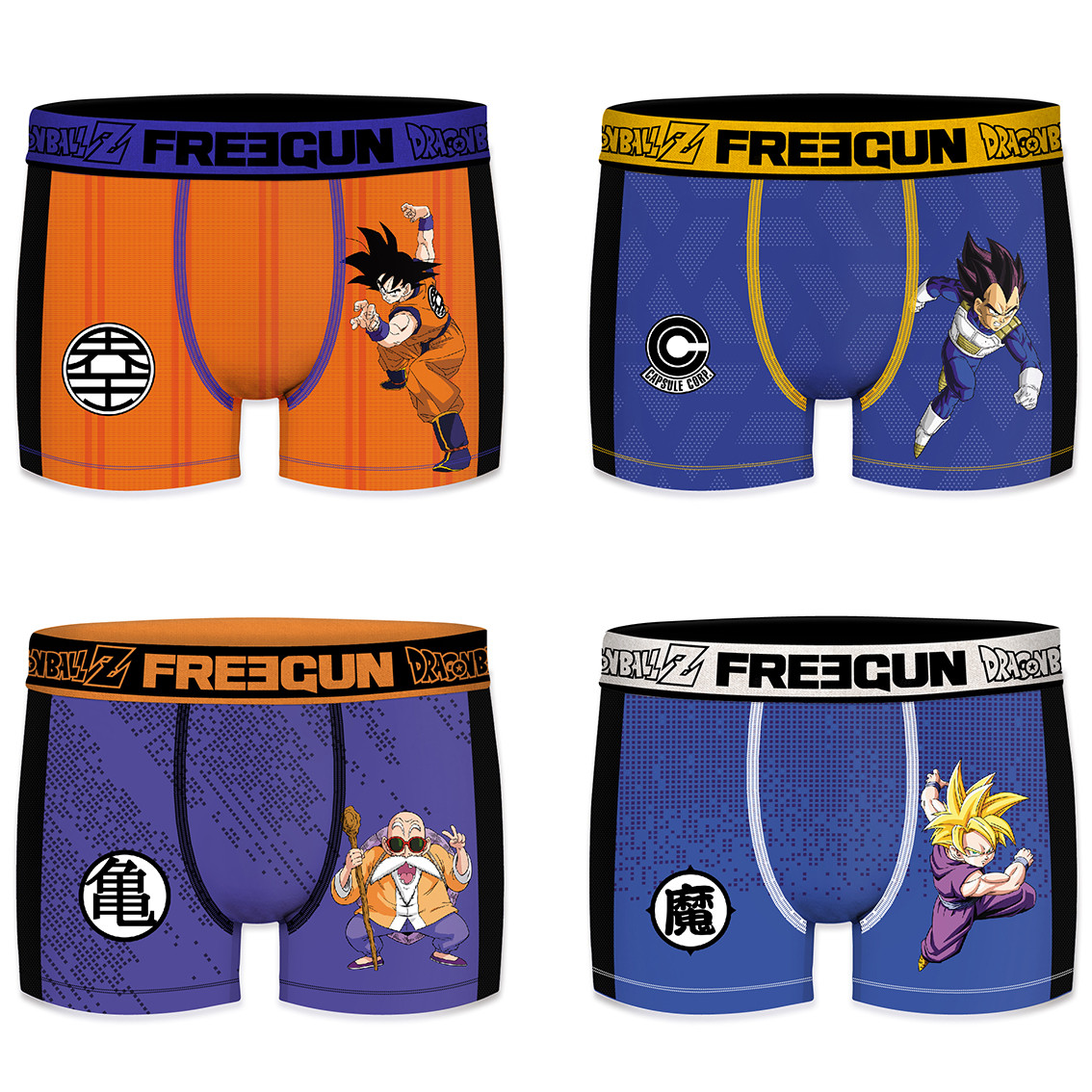 Lot de 4 boxers homme aktiv dragon ball z (photo) Lot de 4 boxers homme aktiv dragon ball z (photo)