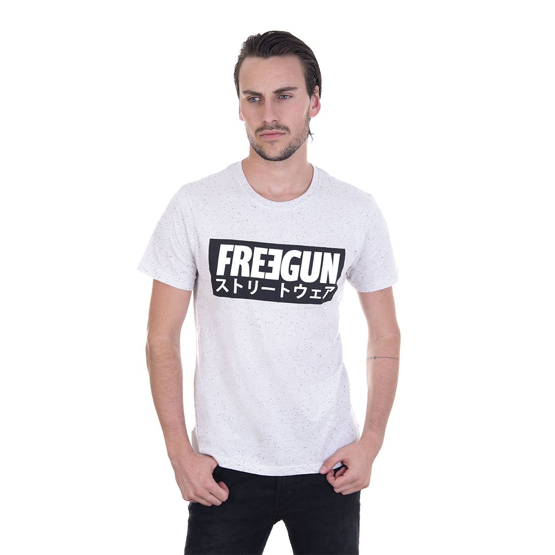 T-shirt homme never stop gris (photo) T-shirt homme never stop gris (photo)