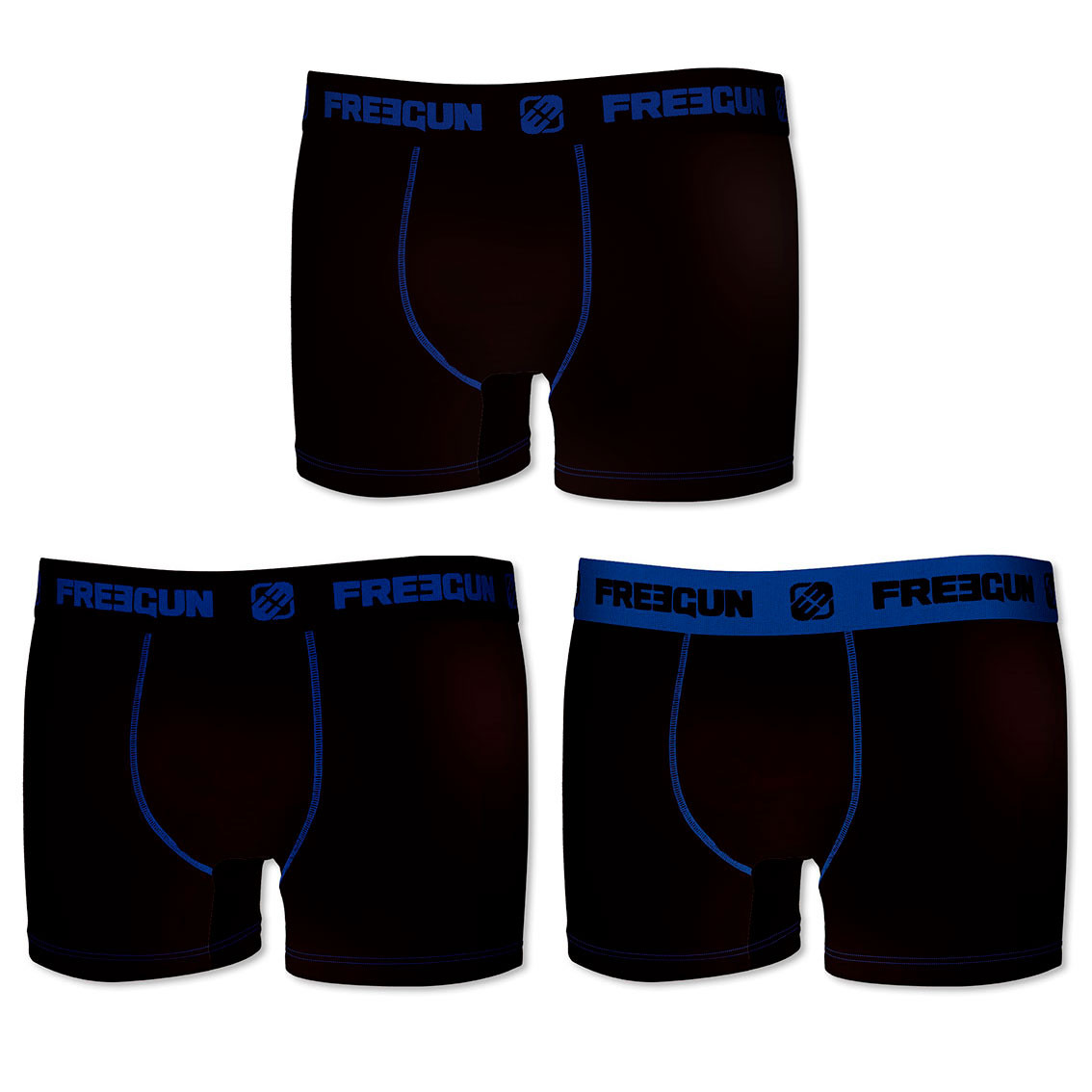 Lot de 3 boxers coton homme unis (photo) Lot de 3 boxers coton homme unis (photo)