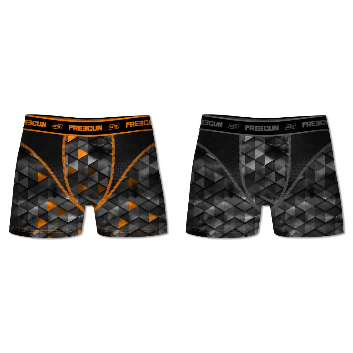 Lot de 2 boxers homme aktiv motifs triangle (photo) Lot de 2 boxers homme aktiv motifs triangle (photo)